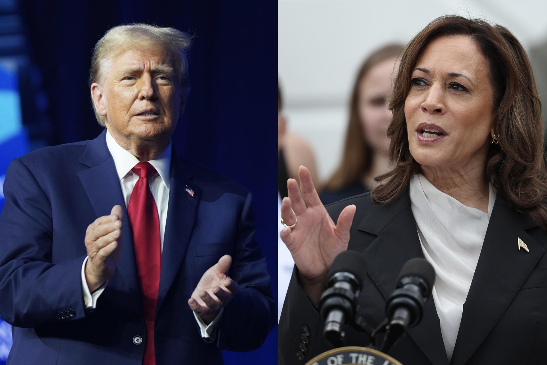 Donald Trump y Kamala Harris