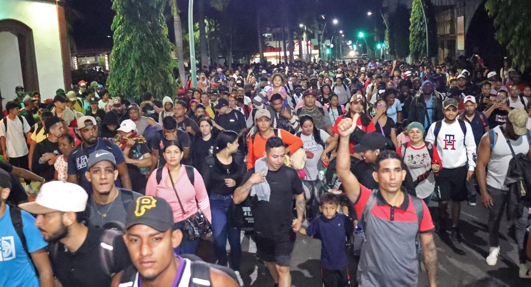 Caravana migrante en Chiapas