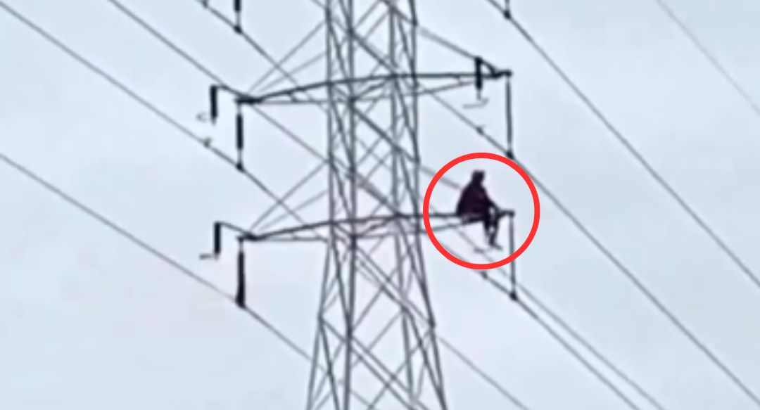VIDEO| ¡Escaló hasta el peligro! Hombre sobrevive a descarga en torre ...