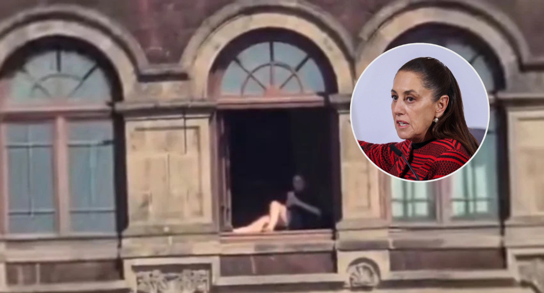 Sheinbaum confirma que mujer tomó el sol en ventana de Palacio Nacional
