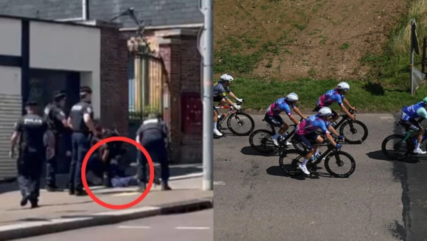 Un cuchillo y un disparo: Así fue el ataque de un hombre en pleno Tour de Francia