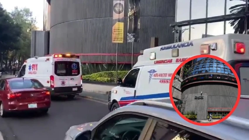 VIDEO| Cae trabajador desde lo alto de Bolsa Mexicana de Valores