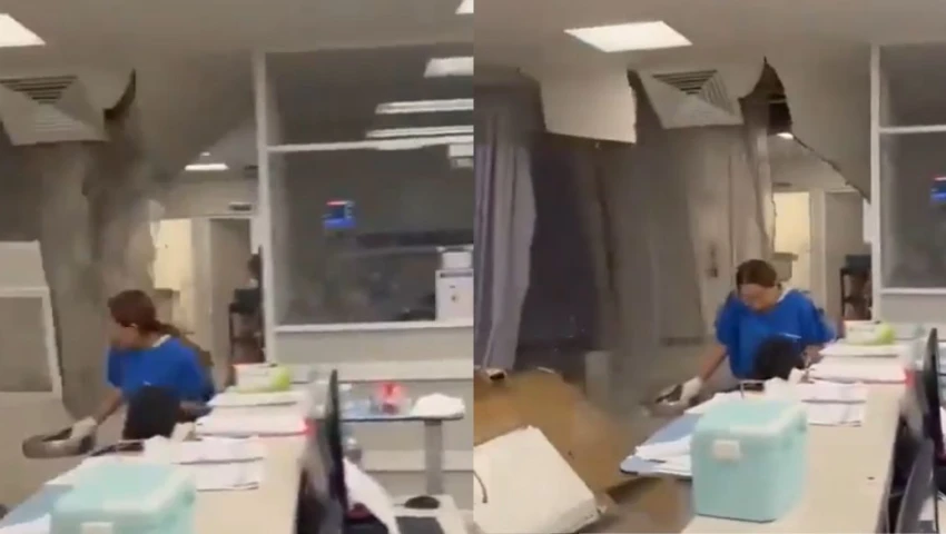 VIDEO| ¿Qué pasó en Hospital de Ixtapaluca? Así colapsó el techo de urgencias a centímetros de un paciente