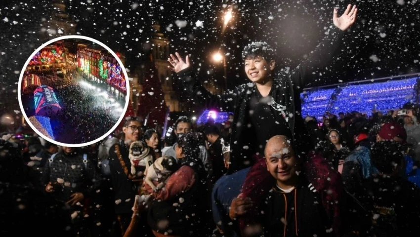 ¿A qué hora cae nieve en el Zócalo? Descubre el show más mágico de la Verbena Navideña CDMX