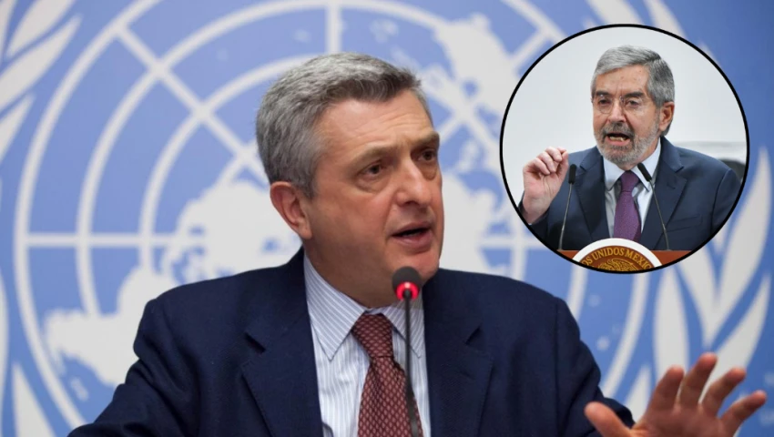 Filippo Grandi y Juan Ramón de la Fuente Filippo Grandi y Juan Ramón de la Fuente