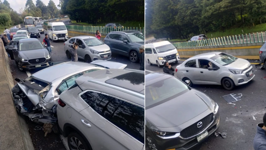 Accidente en la México-Cuernavaca Accidente en la México-Cuernavaca