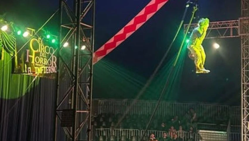Hace honor a su nombre: En terrorífica función, cae payaso acróbata en Circo de Cuernavaca