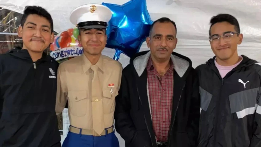 Migrante mexicano, agentes ICE, marines, golpes
