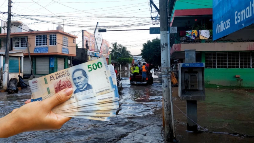 Anuncian primer apoyo de 20 mil pesos para afectados por lluvias Apoyo económico por lluvias en México