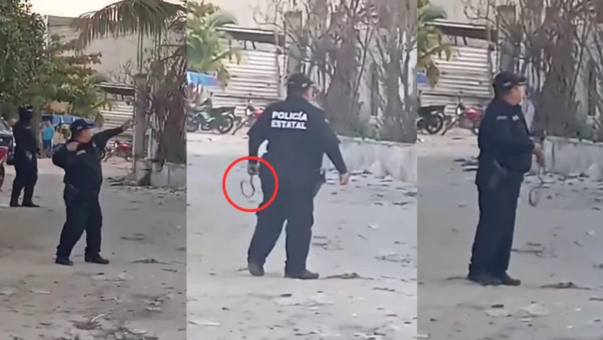 "¿Armas? No, gracias": Policía de Yucatán atrapa a ladrones con una resortera | VIDEO