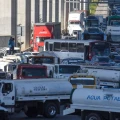 Bloqueo de piperos desquicia el tránsito vehicular