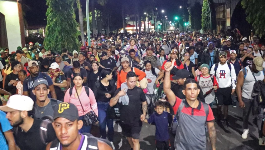 Caravana migrante en Chiapas Caravana migrante en Chiapas