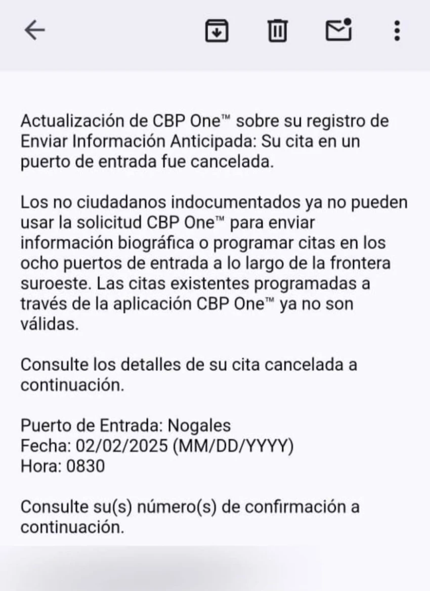 Termina el CBP One