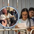 Migrantes se quedan en la fila