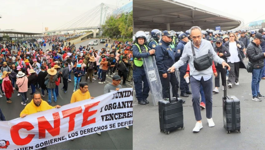 ¿Cómo llegar al AICM hoy, 23 de mayo, ante protesta de la CNTE? Rutas alternas