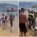 Turistas, golpes, playa de Acapulco, Semana Santa