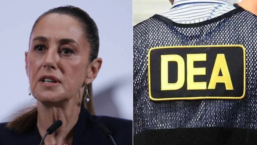 Claudia Sheinbaum desmienta acuerdo con la DEA Claudia Sheinbaum y agente de la DEA