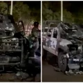 patrulla quemada, sinaloa, culiacán, bomberos, fuego, crimen organizado