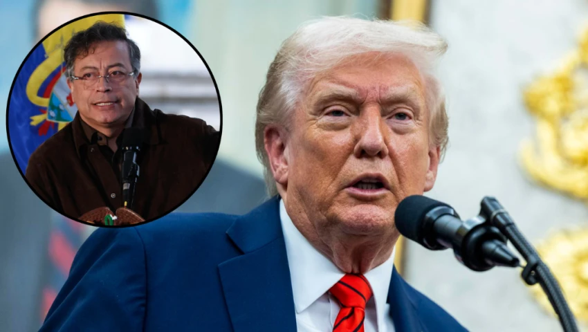 Donald Trump llama a Gustavo Petro "líder del narcotráfico"