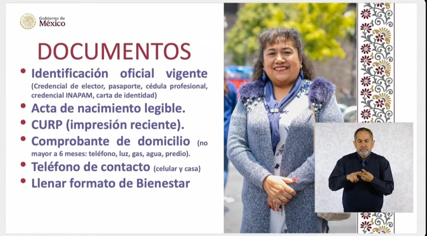 Documentos para la pensión de mujeres de 60 a 64 años