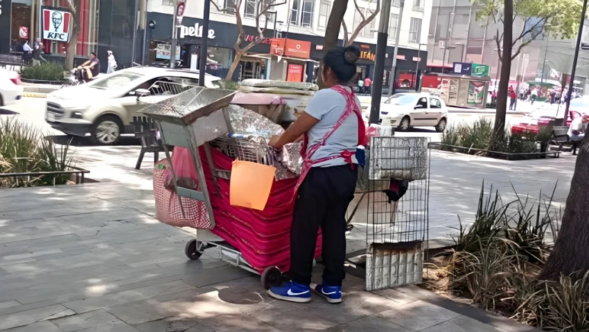 Vendedora de elotes Alameda Central