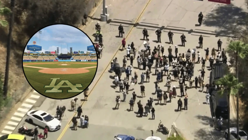 Frenan redada en el Estadio de los Dodgers