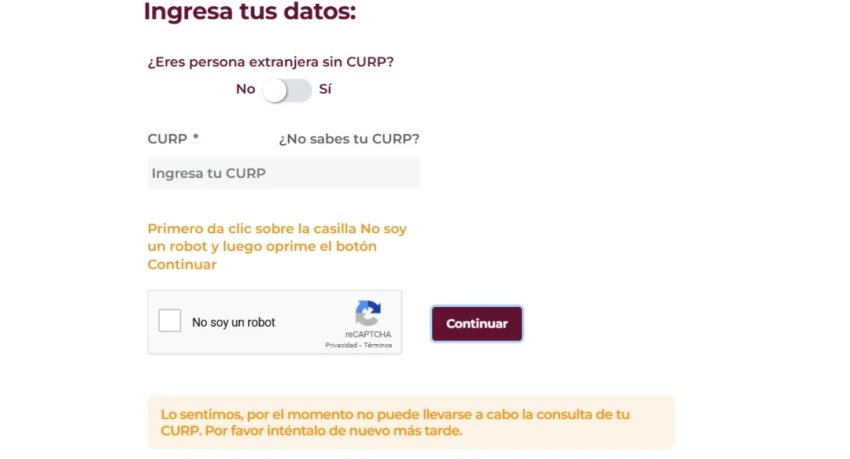 Falla en registro de beca Rita Cetina