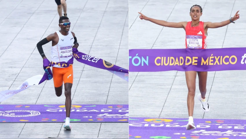 Tadu Abate y Bekelech Gudeta ganadores del Maratón de la Ciudad de México Ganadores del Maratón de la Ciudad de México 2025