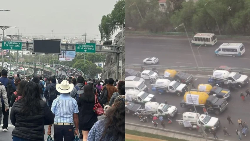 Gaseros bloquean la México-Pachuca: Rutas alternas para evitar el caos hacia CDMX