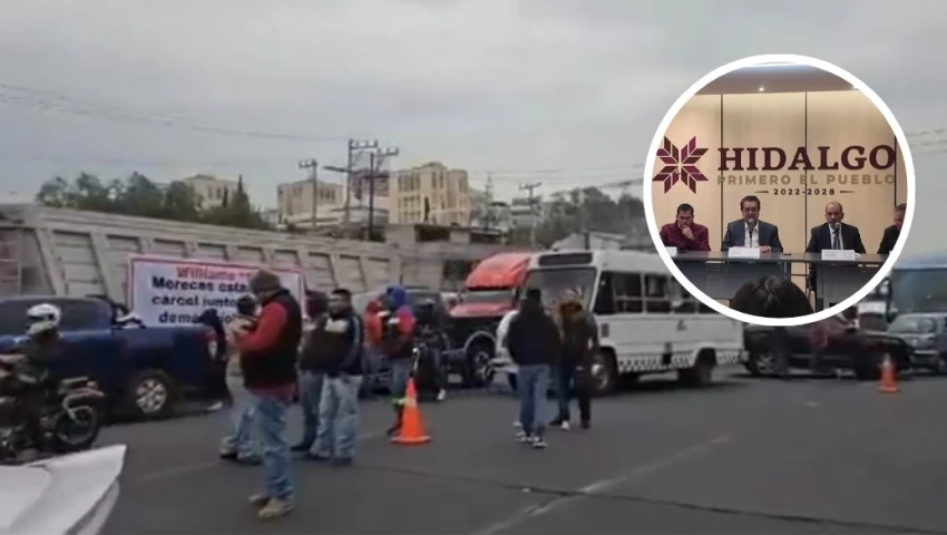 Gobierno de Hidalgo llama al diálogo por bloqueos de transportistas en la México-Pachuca