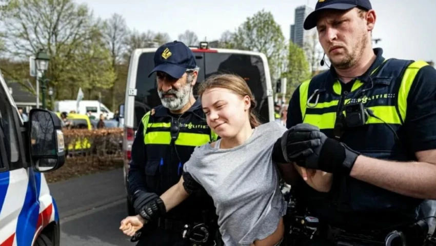 Greta Thunberg detenida en Bruselas durante protesta contra subvenciones a energías fósiles