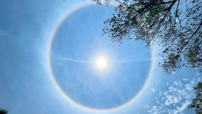 halo solar, fenómeno natural, fenómeno óptico, sol