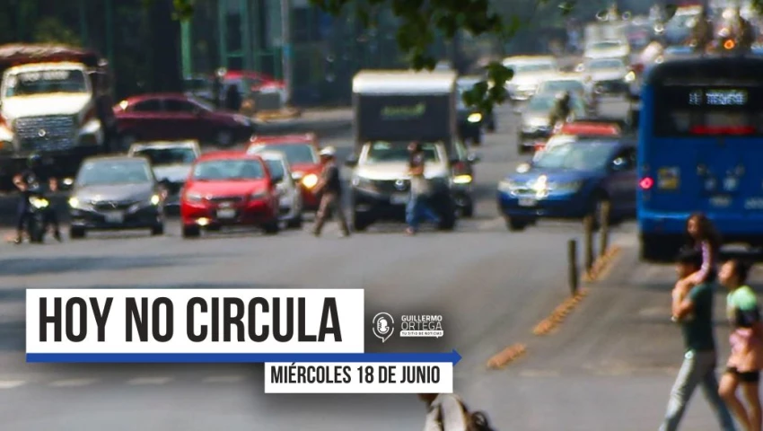 Hoy No Circula, miércoles 18 de junio, CDMX, Edomex