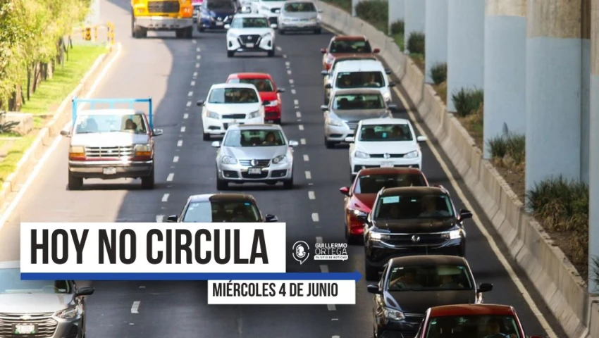 Hoy No Circula, miércoles 4 de junio