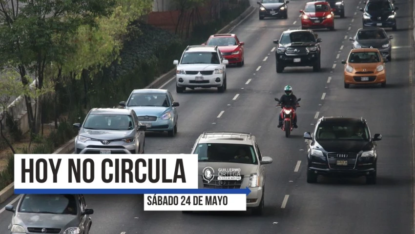 Hoy No Circula sabatino,24 de mayo, CDMX, Edomex