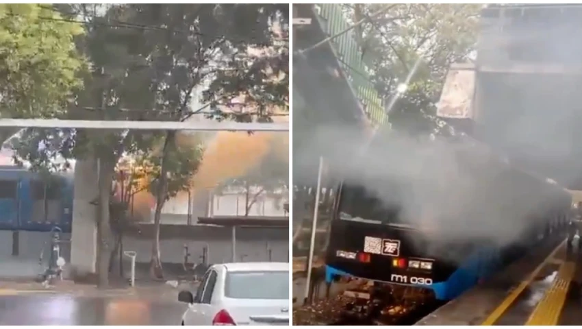 incendio, Tren Ligero, estación La Noria, xochimilco