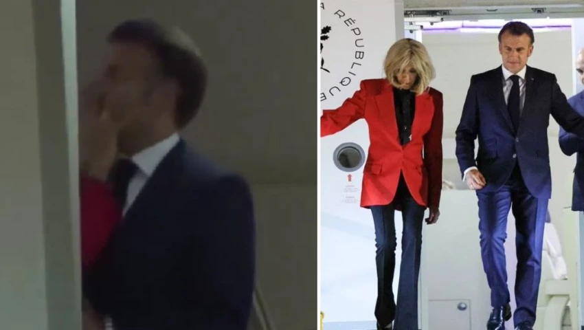 Emmanuel Macron y su esposa Brigitte Emmanuel Macron