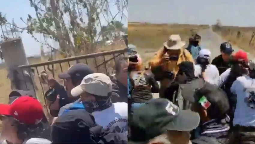 Madres buscadoras rompen cerco de seguridad y entran al Rancho Izaguirre: “No es un museo"