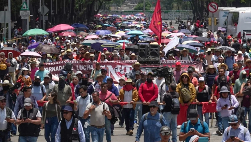 CNTE, Claudia Sheinbaum, eventos públicos, manifestantes