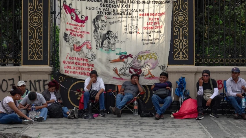 maestros, CNTE, segob, paro, protestas, fogata
