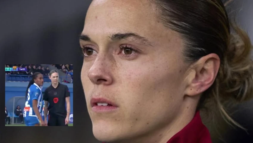 Jugadora del Barcelona hace tocamiento indebido a su rival