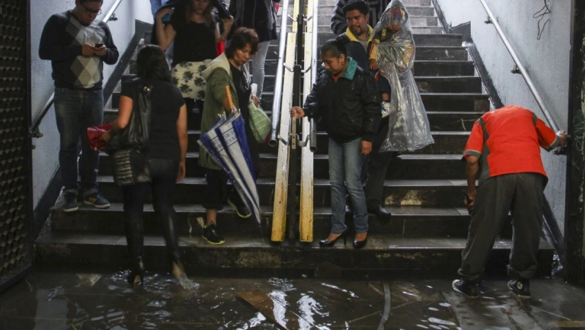 Metro, avance lento, lluvias, precipitaciones, Ciudad de México