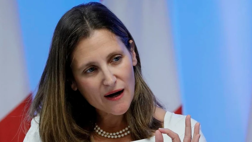 Chrystia Freeland renunció este lunes tras reconocer diferencias con Justin Trudeau