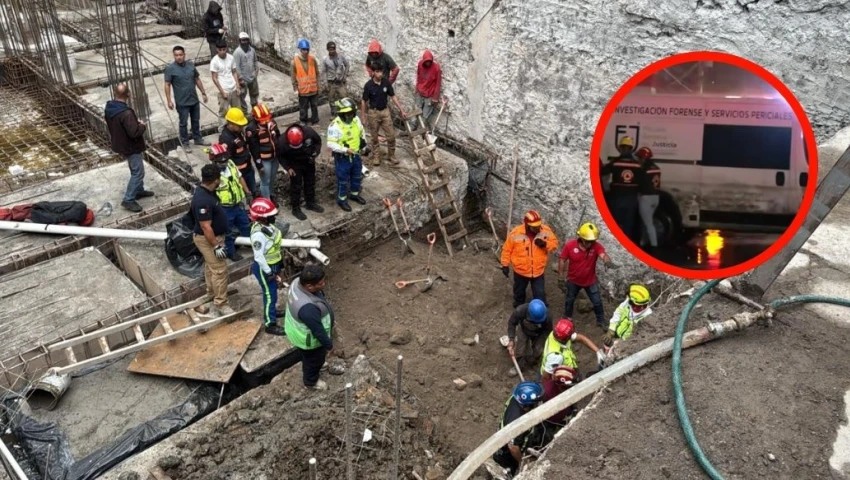 Muere enterrado vivo: Derrumbe sepulta a trabajador en Vallejo Poniente