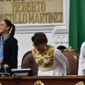 Clara Marina Brugada Molina rinde protesta como jefa de Gobierno de la CDMX.