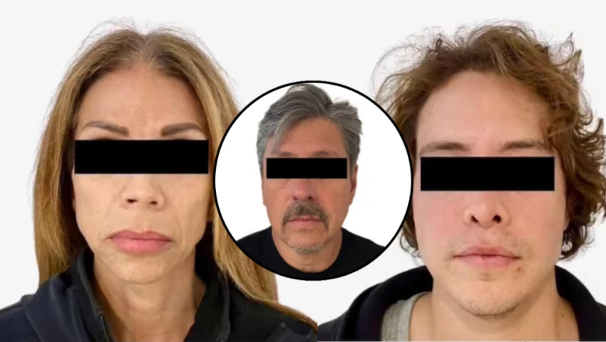 Karla “N” y Germán “N”, esposa e hijo de Lord Pádel