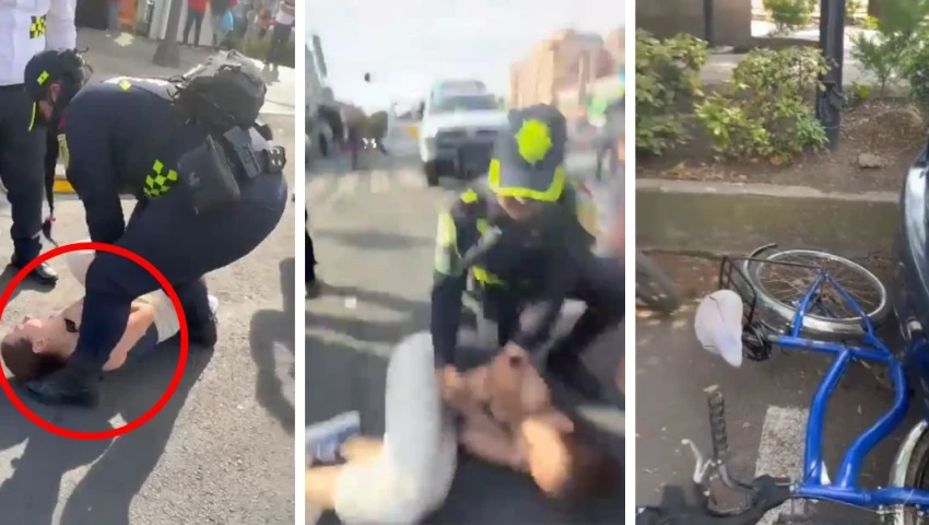 Policías CDMX jalonean a estudiante: Atropelló a una oficial por evitar multa | VIDEOS