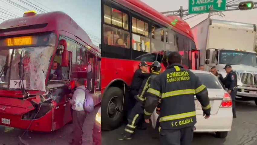 ¿Por qué hay tráfico en Vallejo? Choque de Metrobús afecta la Línea 3; alternativas viales