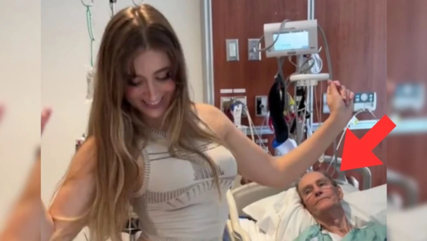 "¿Debo desconectarlo?" Tiktoker baila junto a su novio de 85 años hospitalizado; desata polémica