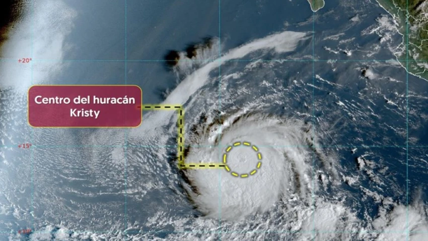 Kristy se fortalece rápidamente, ya es huracán categoría 3: Sigue su trayectoria EN VIVO